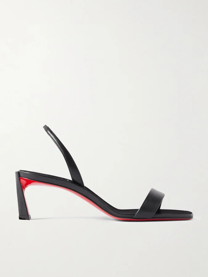 Christian Louboutin - O Condora 55 Leather Slingback Sandals - Black