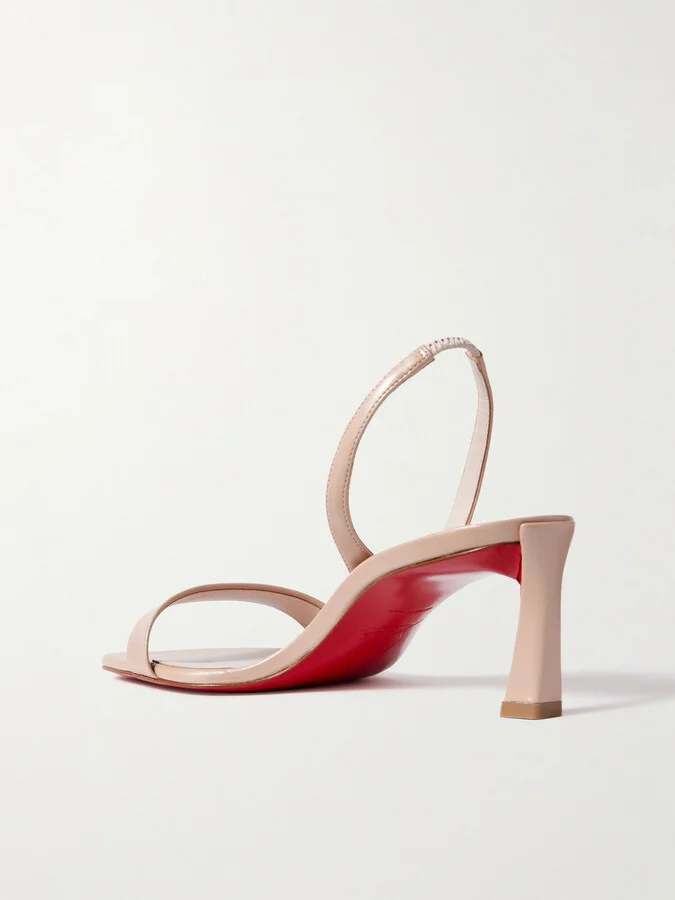 Christian Louboutin - O Condora 55 Leather Slingback Sandals - Neutrals - Image 3