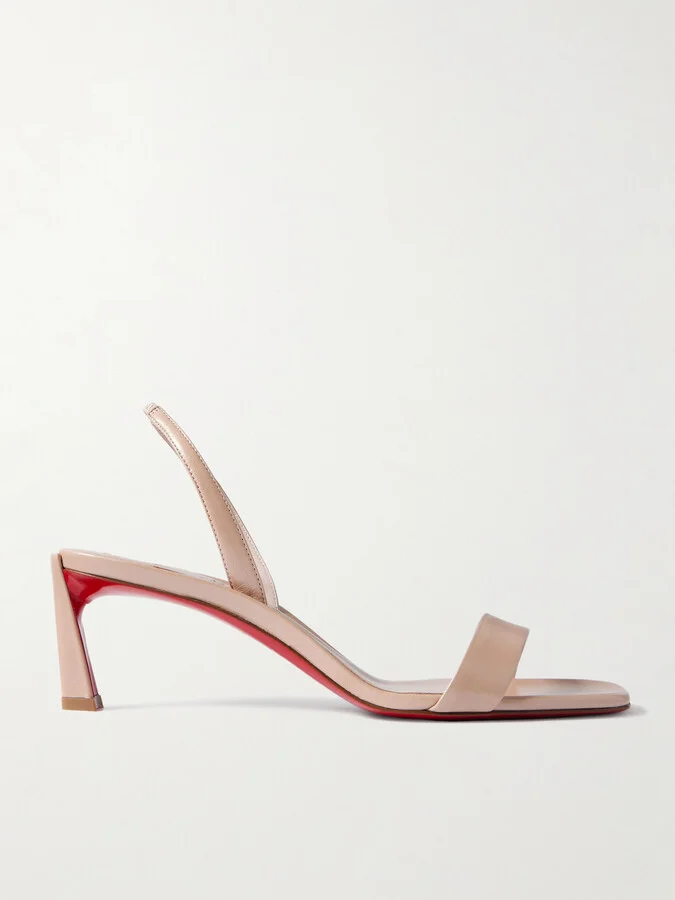 Christian Louboutin - O Condora 55 Leather Slingback Sandals - Neutrals