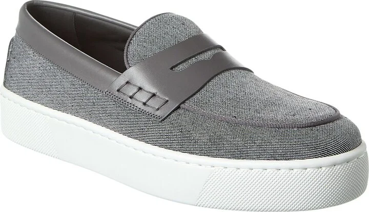 Christian Louboutin Paqueboat Canvas & Leather Platform Loafer