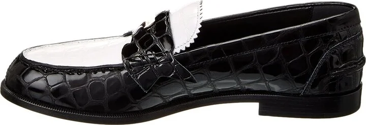 Christian Louboutin Penny Alligator-Embossed Leather Loafer - Image 2