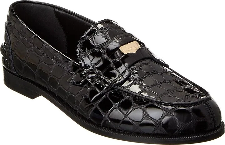 Christian Louboutin Penny Alligator-Embossed Leather Loafer