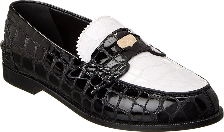 Christian Louboutin Penny Alligator-Embossed Leather Loafer