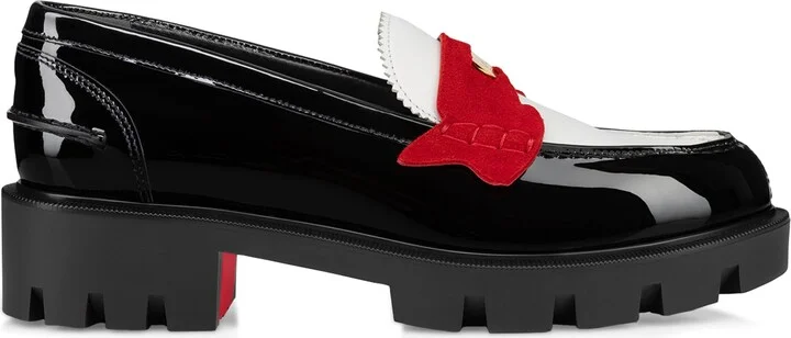 Christian Louboutin Penny Lug Donna Leather Loafers