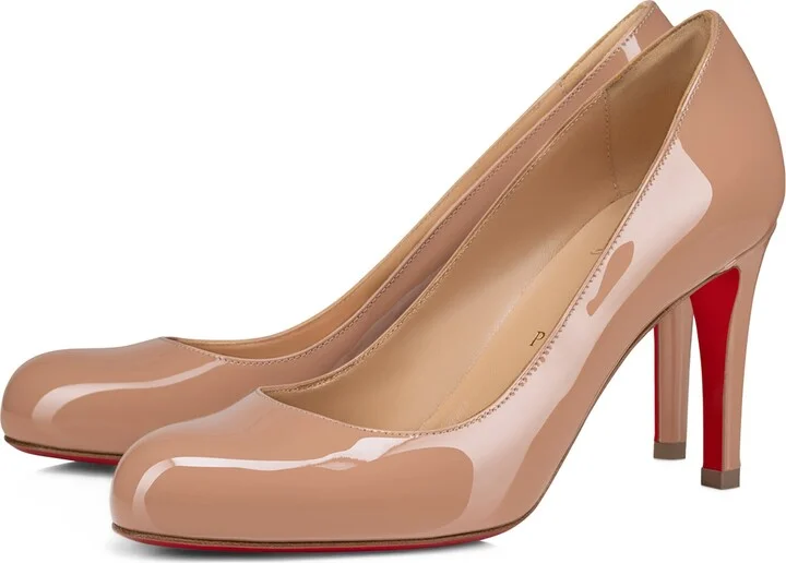 Christian Louboutin Pumppie Patent Leather Pumps 85 - Image 2
