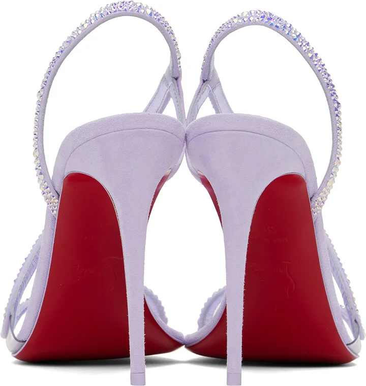 Christian Louboutin Purple Rosalie Strass 100 Heeled Sandals - Image 2