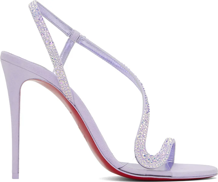 Christian Louboutin Purple Rosalie Strass 100 Heeled Sandals