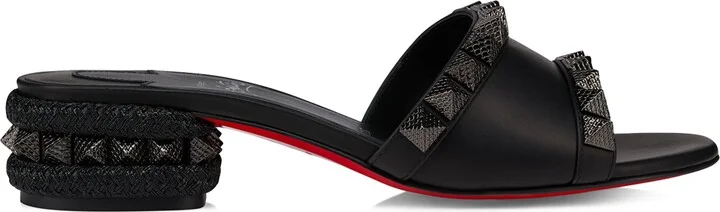 Christian Louboutin Pyraclou Embellished Heeled Mules 30