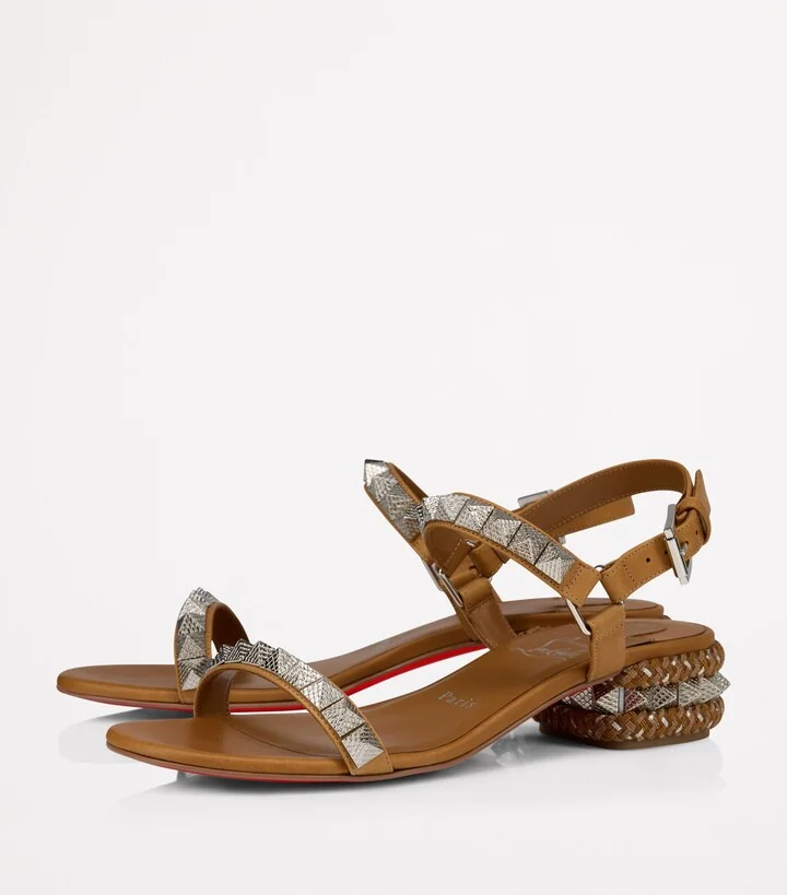 Christian Louboutin Pyraclou Embellished Heeled Sandals 30 - Image 2