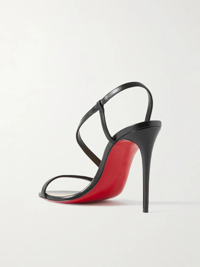 Christian Louboutin - Rosalie 100 Leather Sandals - Black - Image 3
