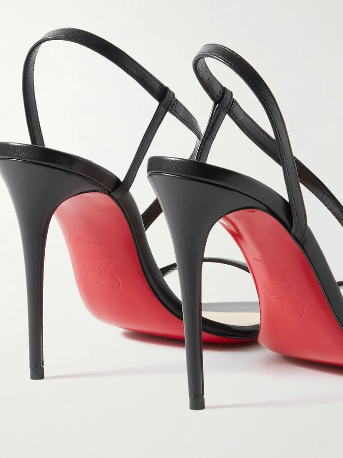 Christian Louboutin - Rosalie 100 Leather Sandals - Black - Image 4