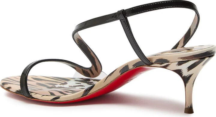 Christian Louboutin Rosalie 55 Cheetah-print Patent Leather Sandals - Image 2