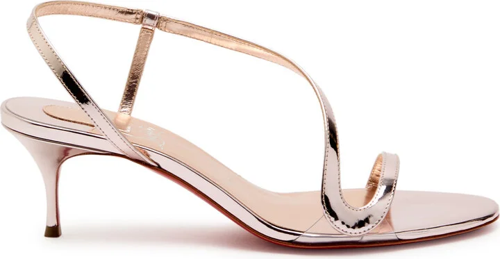 Christian Louboutin Rosalie 55 Metallic Specchio-leather Sandals