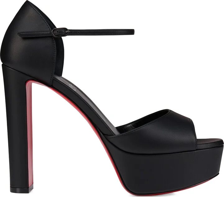 Christian Louboutin Sandaloo Leather Platform Sandals 130