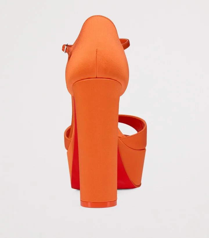 Christian Louboutin Sandaloo Silk Platform Sandals 130 - Image 5