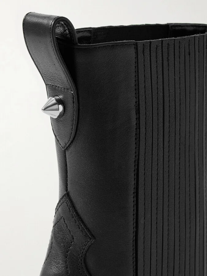 Christian Louboutin - Santigag 85 Leather Ankle Boots - Black - Image 4