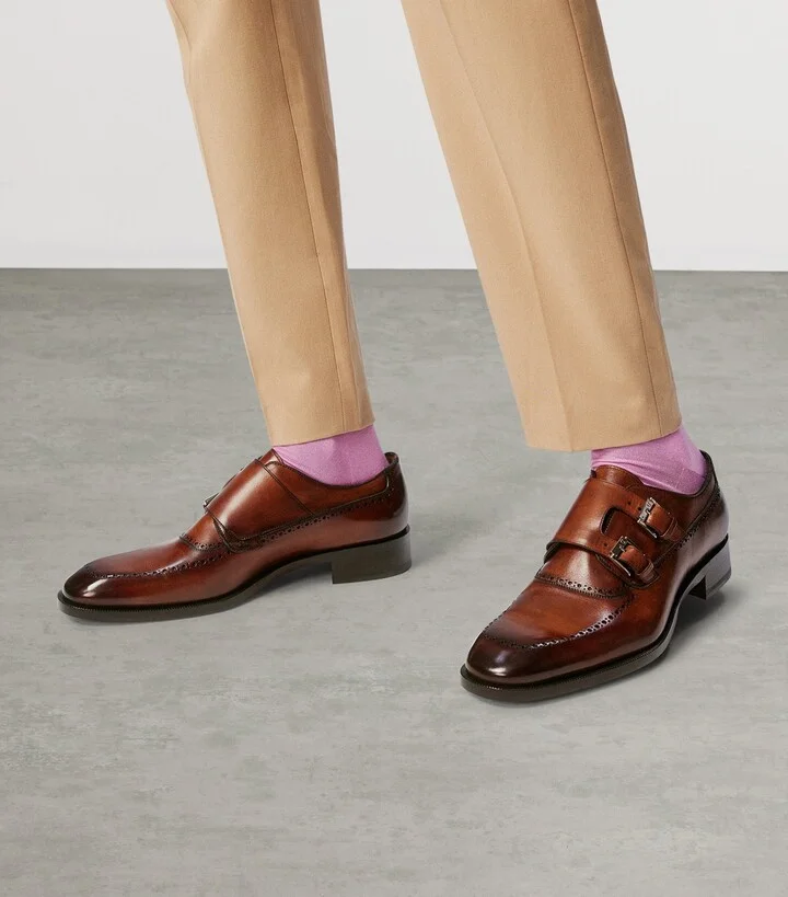 Christian Louboutin Sartok Leather Monk Shoes - Image 2