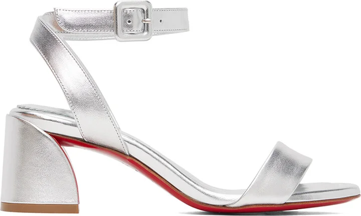 Christian Louboutin Silver Miss Sabina 55 Heeled Sandals