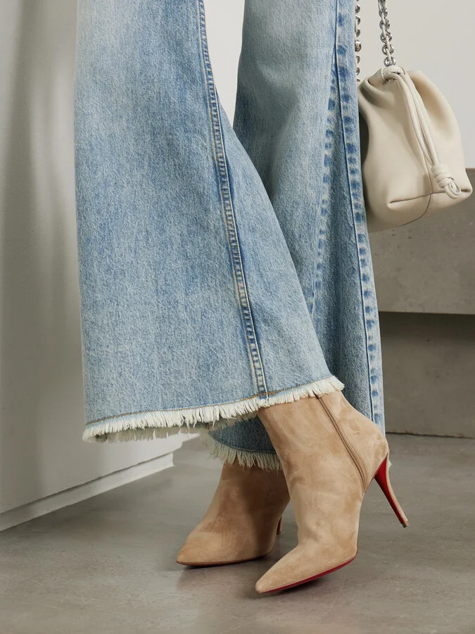 Christian Louboutin - So Apostropha 80 Suede Ankle Boots - Brown - Image 2