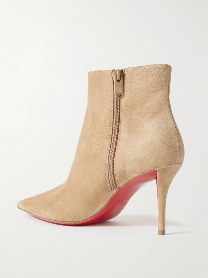 Christian Louboutin - So Apostropha 80 Suede Ankle Boots - Brown - Image 3