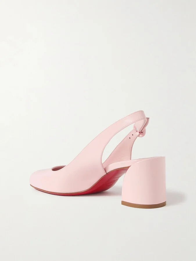 Christian Louboutin - So Jane 55 Patent-leather Slingback Pumps - Pink - Image 3