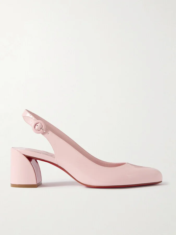 Christian Louboutin - So Jane 55 Patent-leather Slingback Pumps - Pink