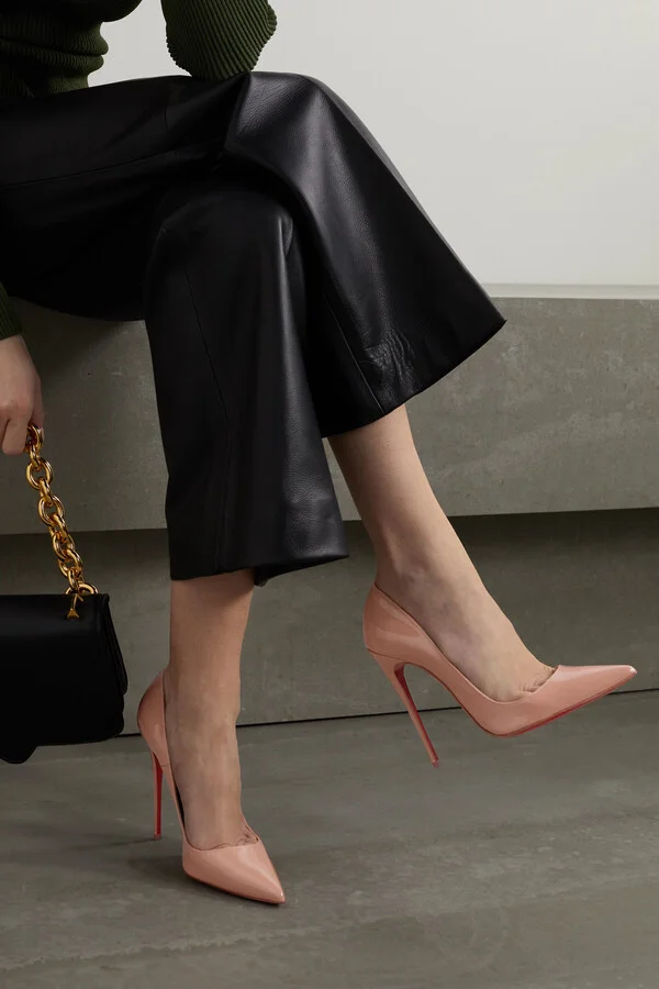 Christian Louboutin - So Kate 120 Patent-leather Pumps - Neutrals - Image 2
