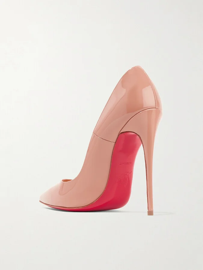 Christian Louboutin - So Kate 120 Patent-leather Pumps - Neutrals - Image 3