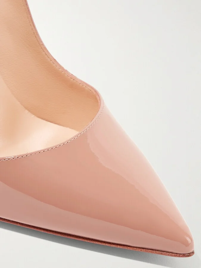 Christian Louboutin - So Kate 120 Patent-leather Pumps - Neutrals - Image 4
