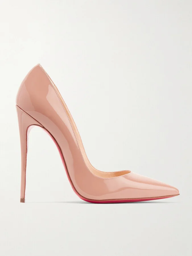Christian Louboutin - So Kate 120 Patent-leather Pumps - Neutrals