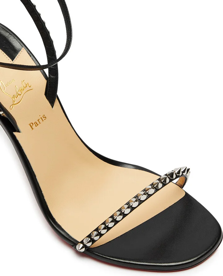 Christian Louboutin So Me 100 Studded Leather Sandals - Image 4
