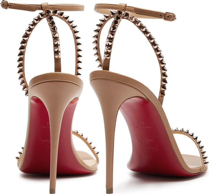 Christian Louboutin So Me 100 Studded Leather Sandals - Image 7