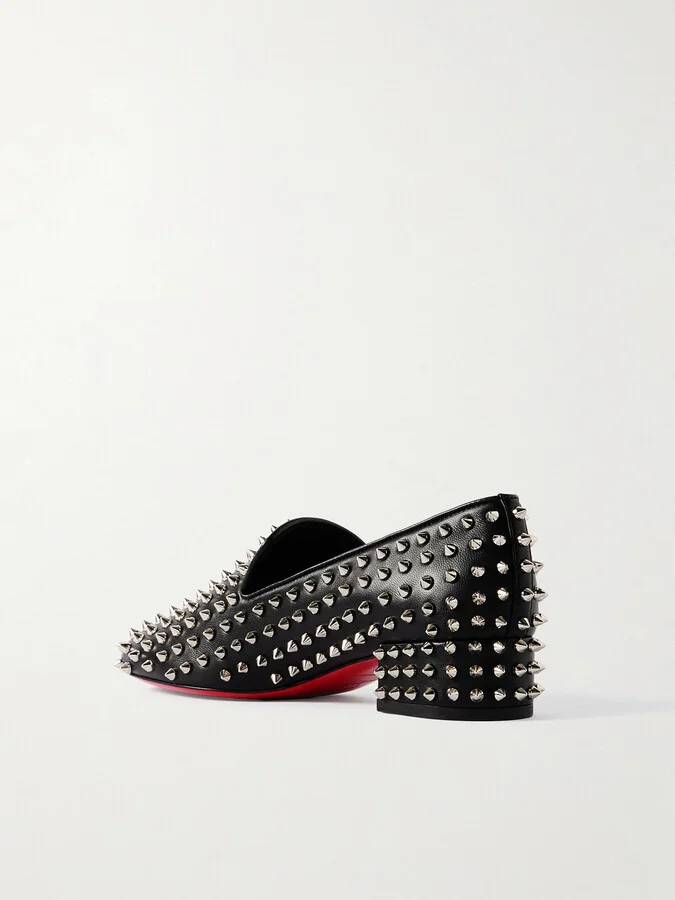 Christian Louboutin - Spikeasy Studded Leather Pumps - Black - Image 3