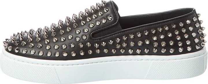 Christian Louboutin Spikeboat Leather Slip-On Sneaker - Image 2