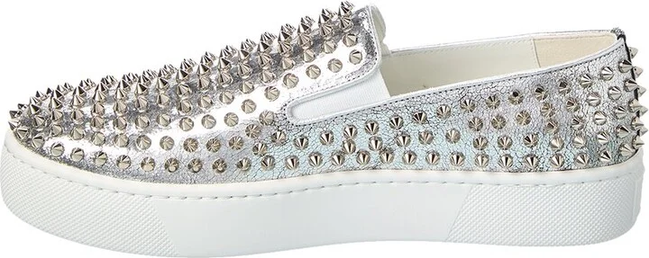 Christian Louboutin Spikeboat Leather Slip-On Sneaker - Image 2