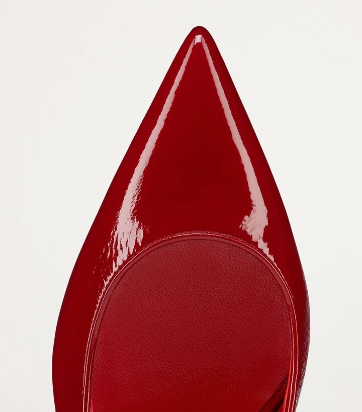 Christian Louboutin Sporty Kate Leather Slingback Pumps 55 - Image 4