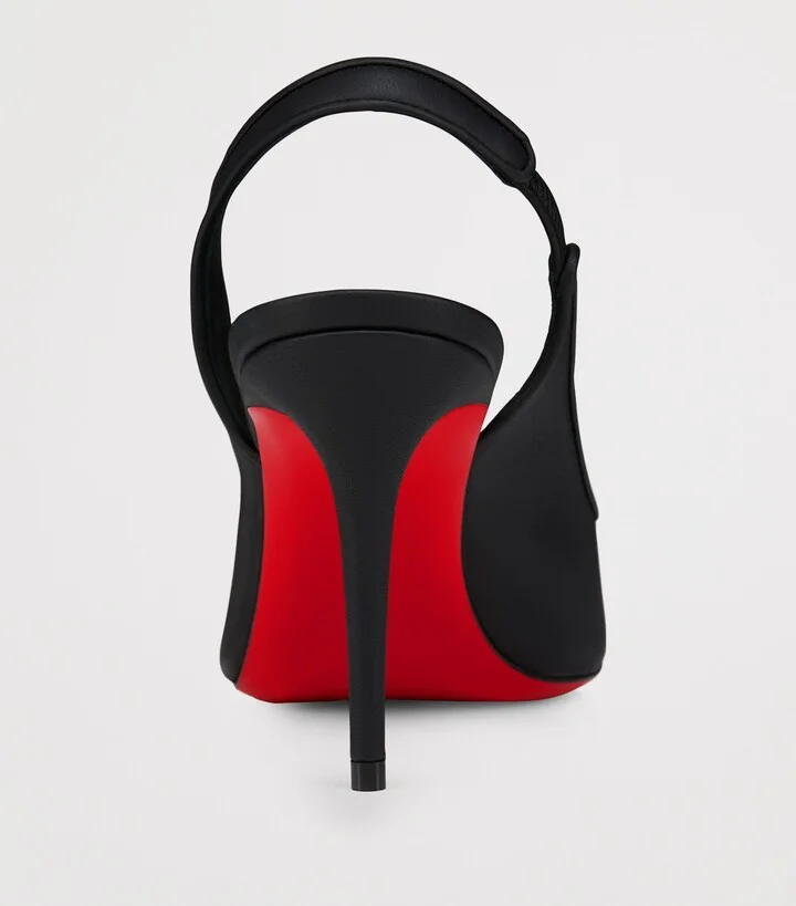 Christian Louboutin Sporty Kate Leather Slingback Pumps 85 - Image 5