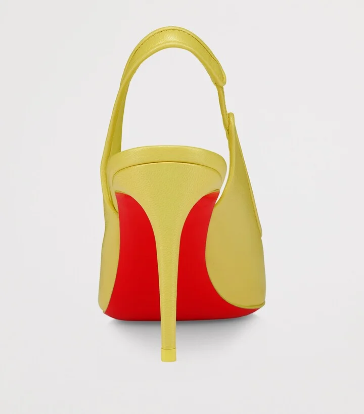 Christian Louboutin Sporty Kate Leather Slingback Pumps 85 - Image 5