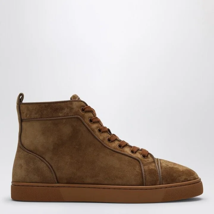 Christian Louboutin Suede Louis High-Top Sneakers