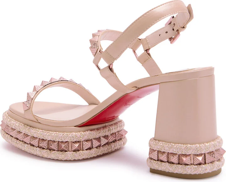 Christian Louboutin Superaclou 85 Spike-embellished Leather Platform Heels - Image 2