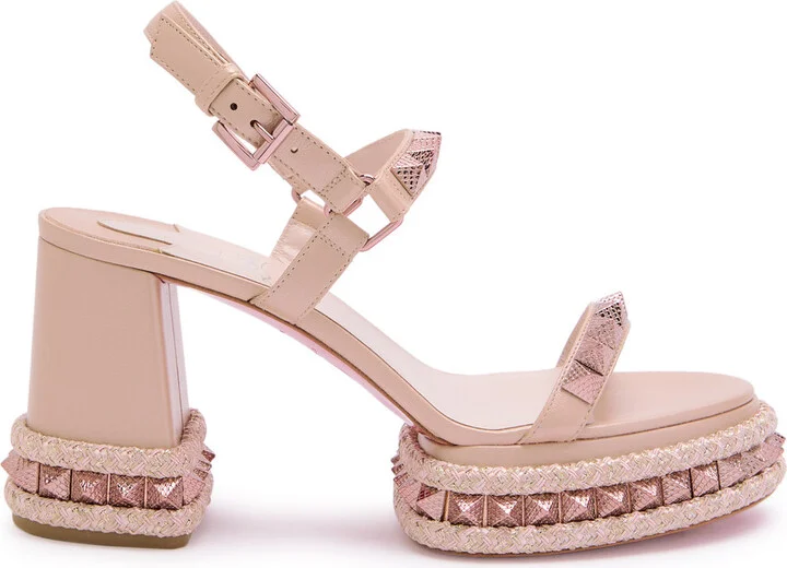 Christian Louboutin Superaclou 85 Spike-embellished Leather Platform Heels