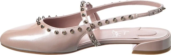 Christian Louboutin Sweet Janispikes Patent Slingback Flat - Image 2