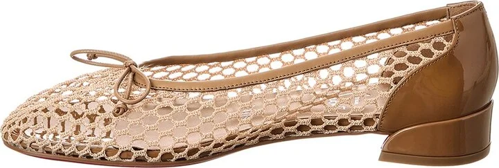 Christian Louboutin Sweetie Jane Mesh & Patent Ballerina Flat - Image 2