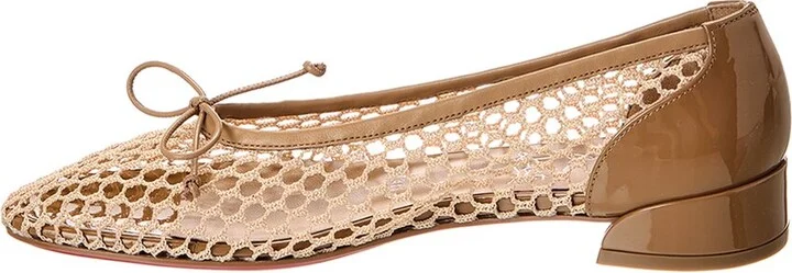 Christian Louboutin Sweetie Jane Mesh & Patent Ballerina Flat - Image 2