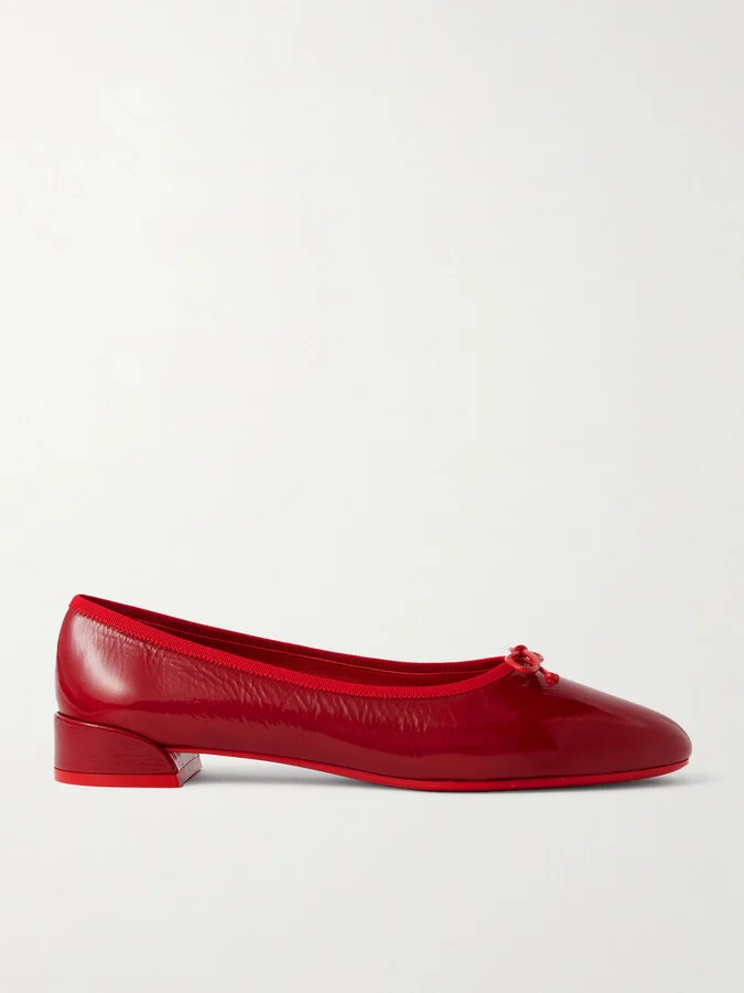 Christian Louboutin - Sweetie Jane Patent-leather Flats - Red