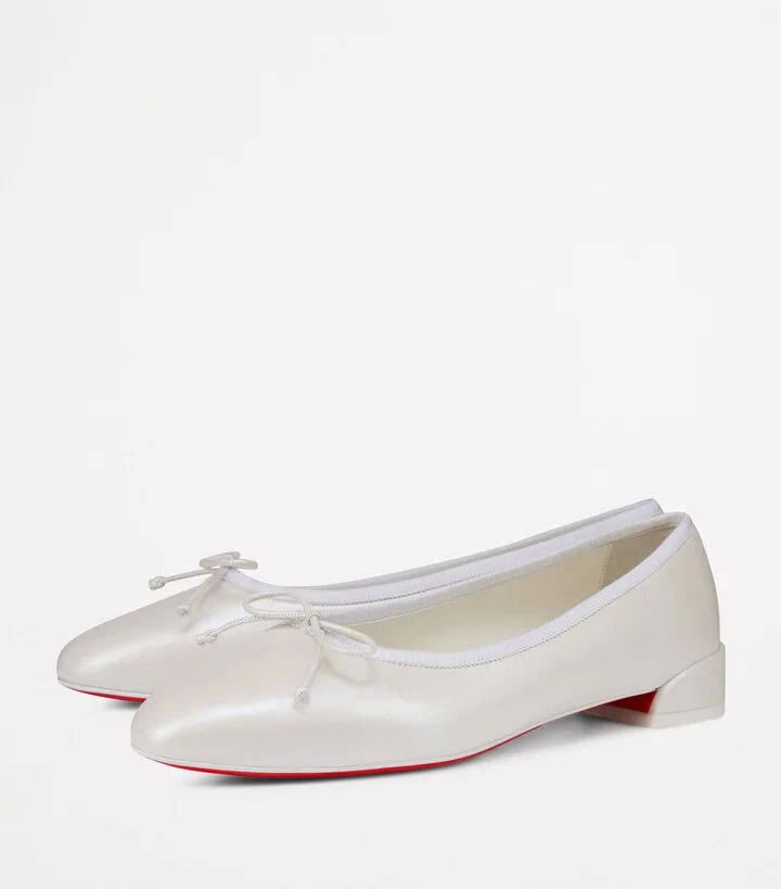 Christian Louboutin Sweetie Jane Satin Ballet Flats - Image 2