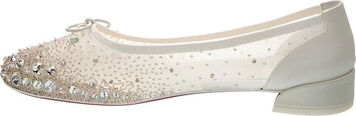 Christian Louboutin Sweetie Jane Sparkling Mesh Ballerina Flat - Image 2