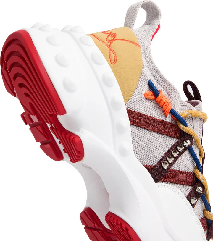 Christian Louboutin Trailnrun Panelled Knitted Sneakers - Image 4