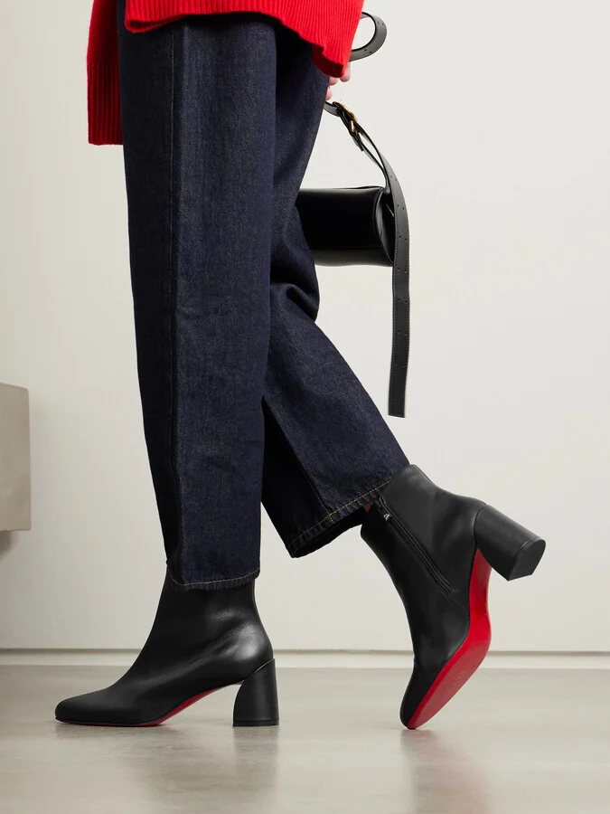 Christian Louboutin - Turela 55 Leather Ankle Boots - Black - Image 2