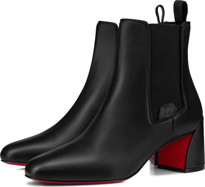 Christian Louboutin Turelastic Leather Ankle Boots 55 - Image 3